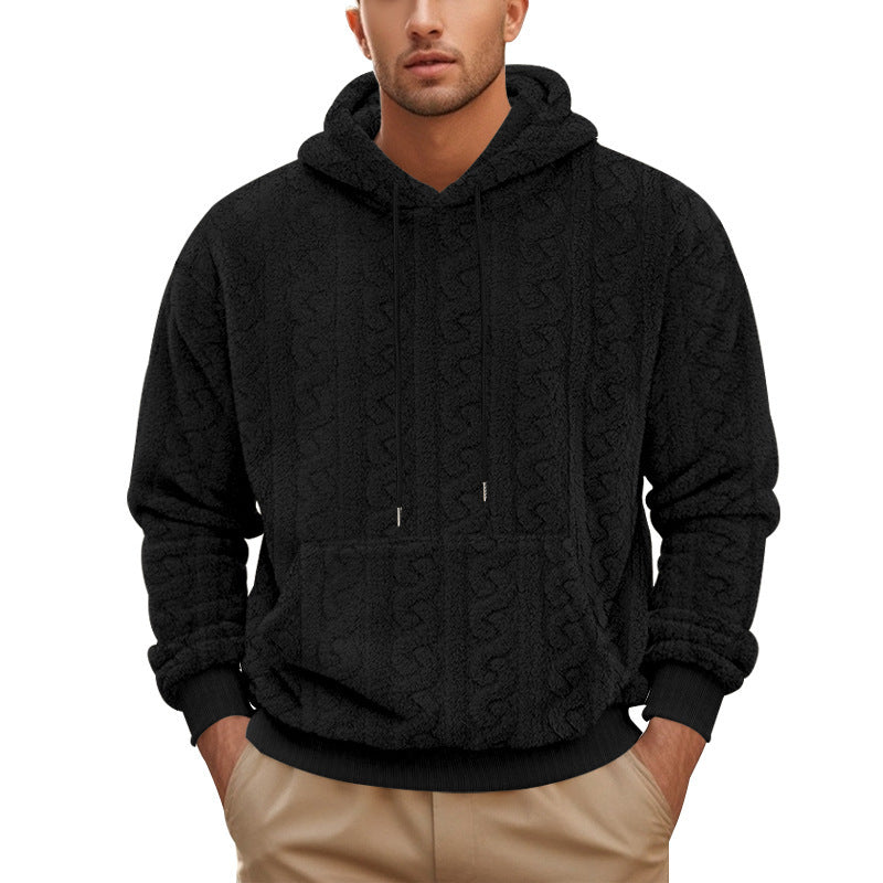 Herren gemütlicher Fleece Hoodie mit Kapuze und Kängurutasche Krohn-e