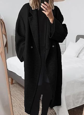 Damen Oversized Wollmantel mit klassischem Revers Krohn-e