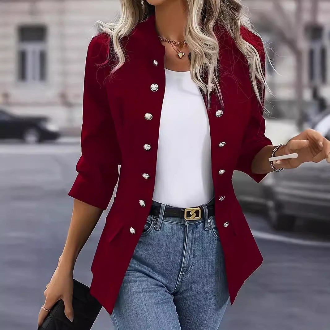 Damen Blazer mit stylishen Druckknöpfen und eleganter Passform Krohn-e