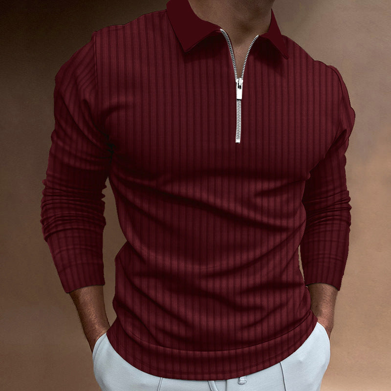Herren Poloshirt mit elegantem Reißverschluss und strukturiertem Design Krohn-e
