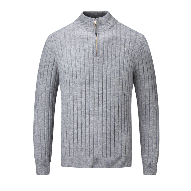 Herren Pullover mit modernem Stehkragen und ergänzendem Reißverschluss Krohn-e