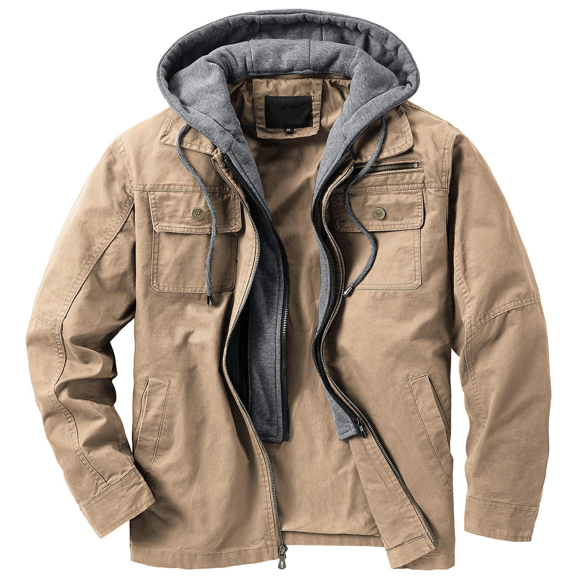 Herren vielseitige Übergangsjacke mit integrierter Kapuze und praktischen Taschen Krohn-e