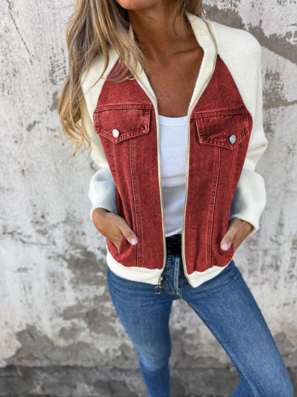 Krohn-e | Gestrickte Patchwork Kapuzenjacke