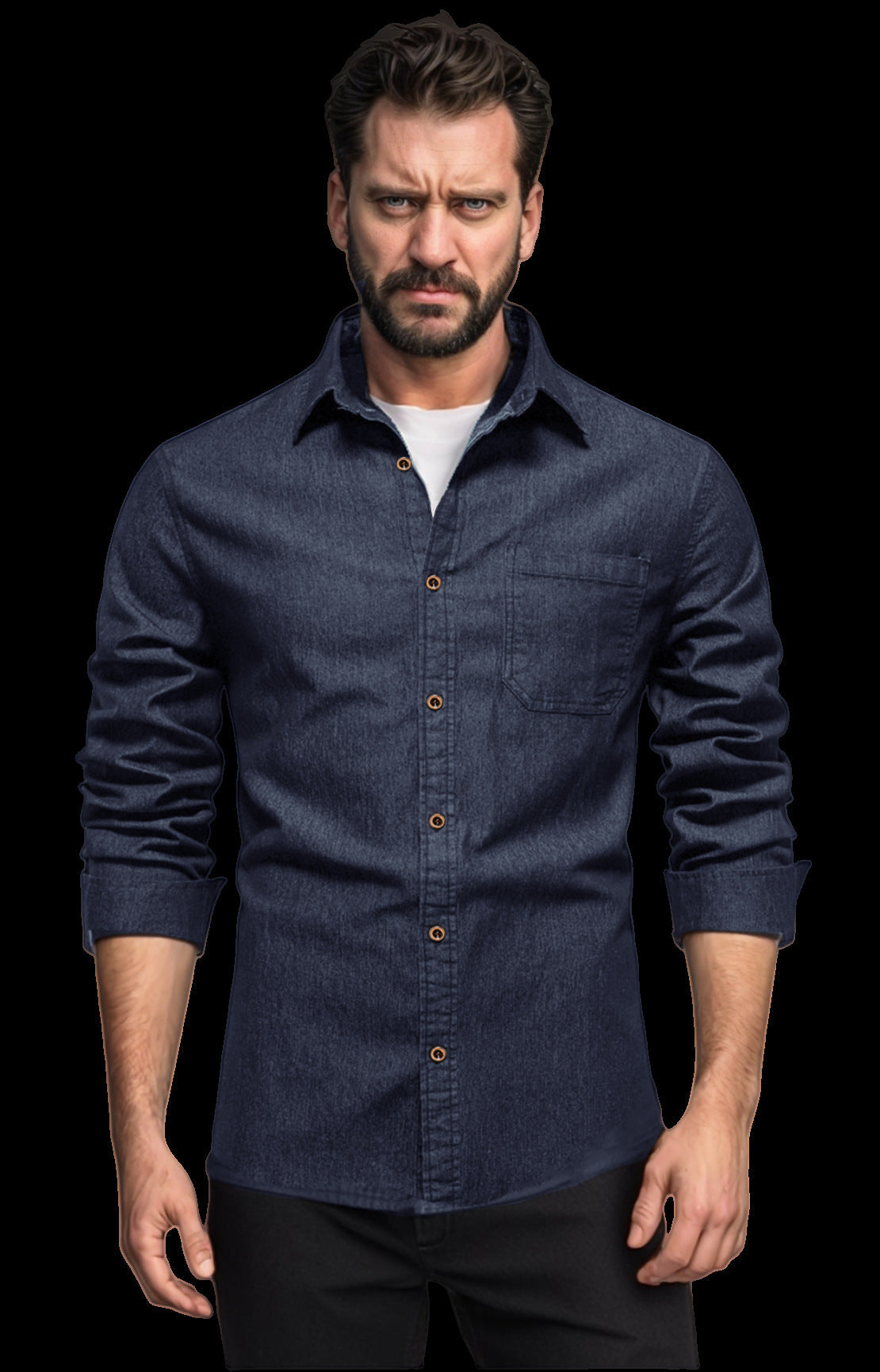 Herren Denim Hemd Krohn-e