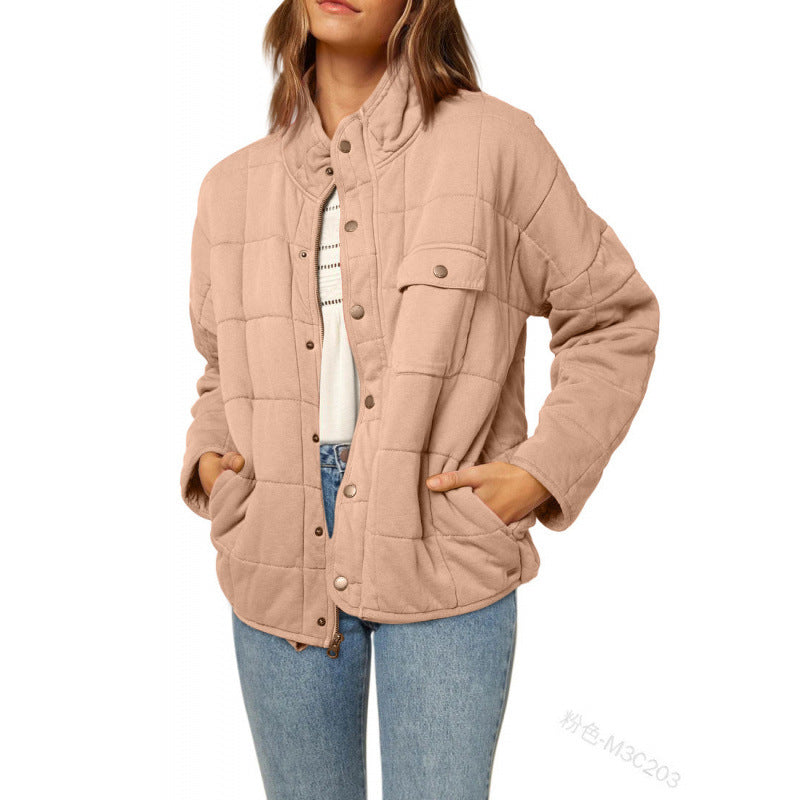 Damen Steppjacke mit dekorativem Knopf Krohn-e