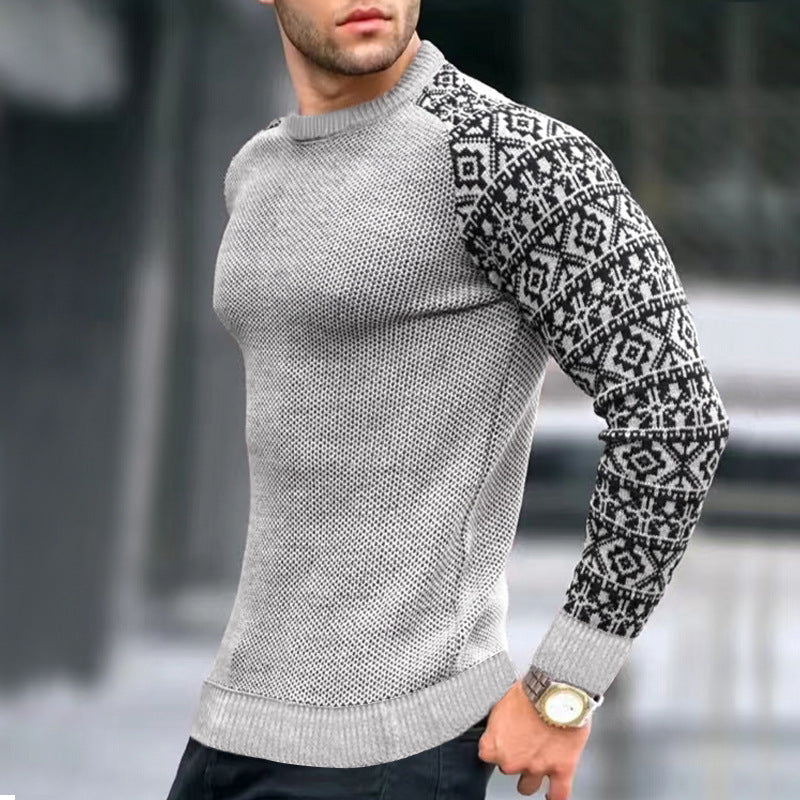 Herren Strickpullover mit grafischem Muster Krohn-e