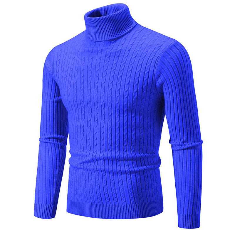 Herren Rollkragenpullover mit strukturiertem Kabelstrickdesign Krohn-e