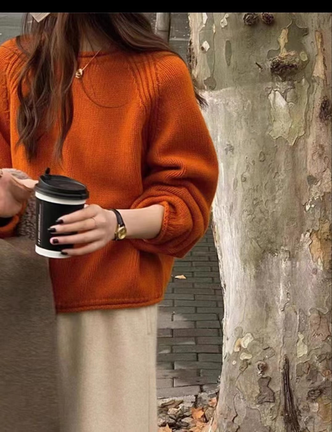 Damen gemütlicher Strickpullover mit lässigem Schnitt und luftigen Ärmeln Krohn-e