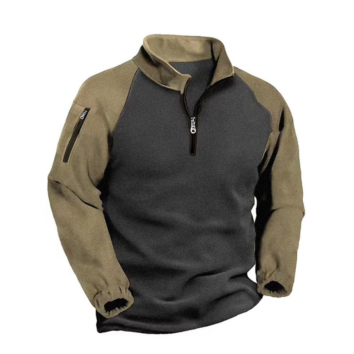 Herren funktionale Fleecejacke mit Stehkragen und Reißverschluss Krohn-e