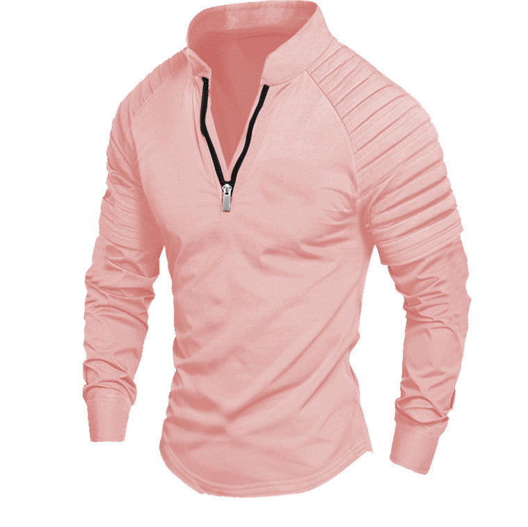 Herren Sportliches Langarmshirt mit halblangem Reißverschluss Krohn-e