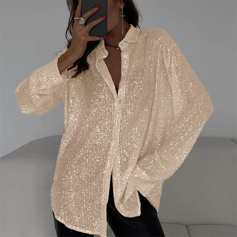 Damen Glitzernde Übergröße Bluse Krohn-e