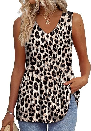 KROHN-E Damen Casual Top Ärmellos Relaxed Fit Vielseitig