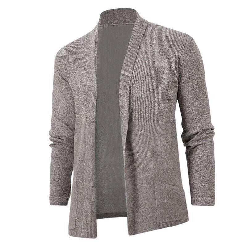 Damen Strickjacke mit modernem Schalkragen und seitlichen Taschen Krohn-e