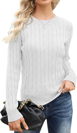 Damen klassischer Strickpullover mit Zopfdesign Krohn-e