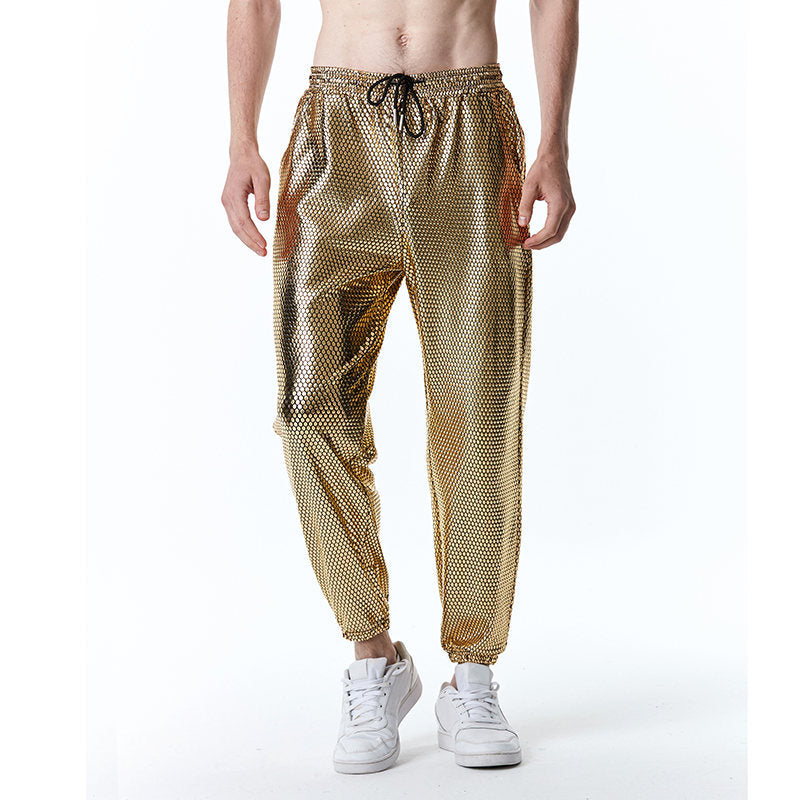 Herren futuristische Mesh-Hose im angesagten Metallic-Look Krohn-e