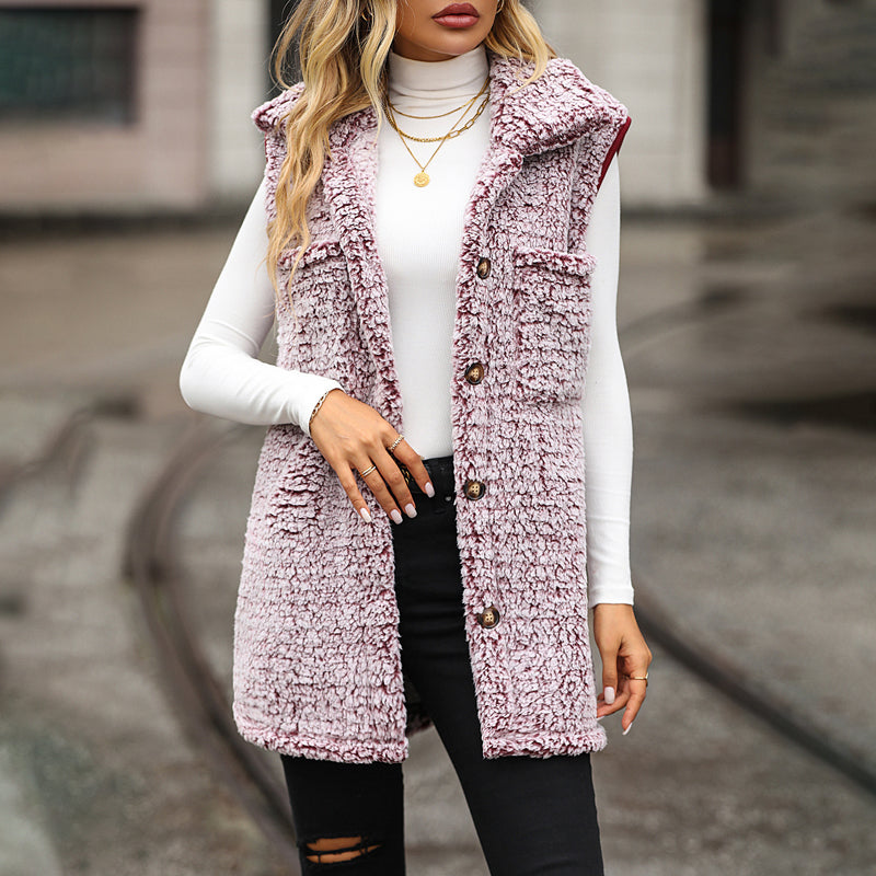 Krohn-e | Plüschwesten Strickjacke