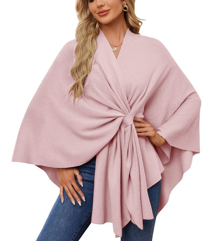 Damen Eleganter Wickelpullover mit asymmetrischem Schnitt Krohn-e