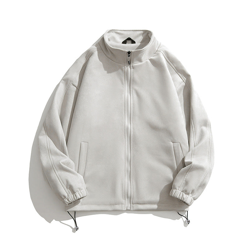 Damen sportliche Fleece-Jacke mit hohem Kragen und seitlichen Reißverschlusstaschen Krohn-e
