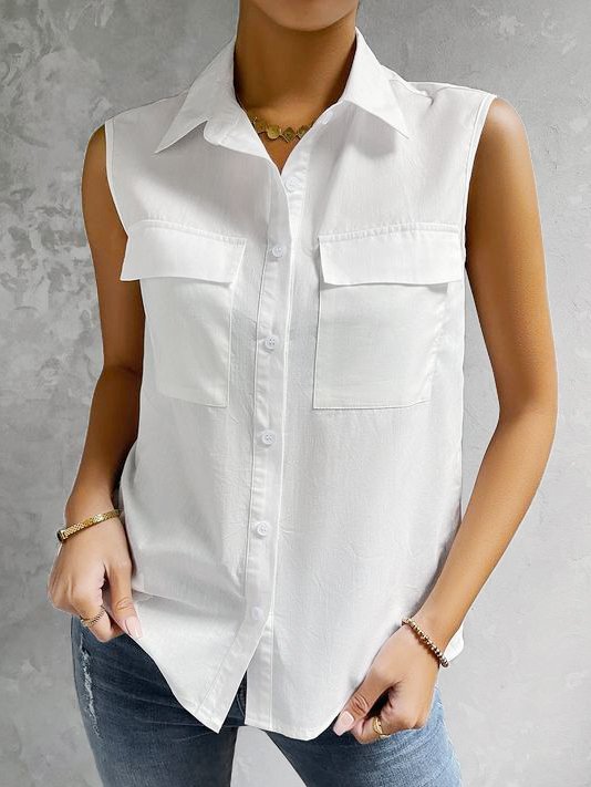Damen ärmelloses Hemblusenshirt Krohn-e