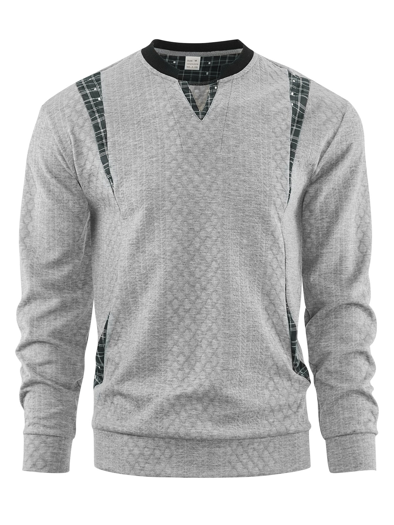 Herren Strickpullover mit modischen Karoelementen Krohn-e