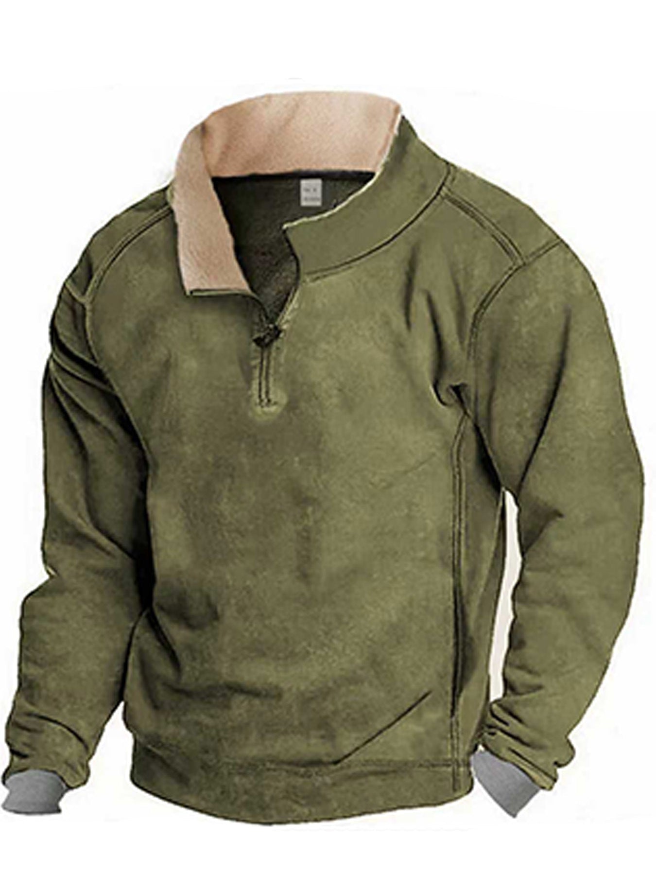 Herren Fleece Sweatshirt mit Stehkragen Krohn-e
