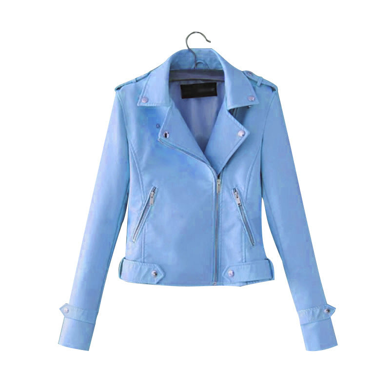 Damen stylische Kunstleder-Bikerjacke mit modischem Schnitt Krohn-e