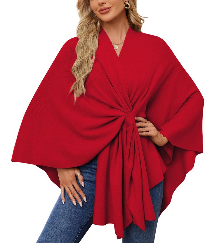 Damen Eleganter Wickelpullover mit asymmetrischem Schnitt Krohn-e