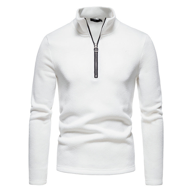 Herren sportlicher Pullover mit hohem Kragen und innovativem Reißverschluss Krohn-e