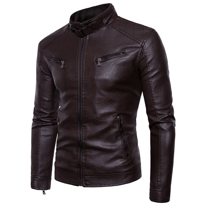 Herren elegante und bequeme jacke mit asymmetrischem Reißverschluss Krohn-e