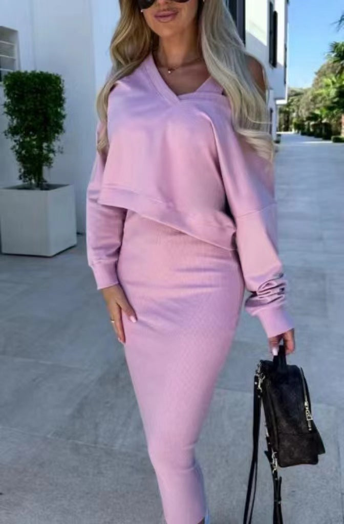 Damen Freizeit-Minikleid- und Sweater-Kombination Krohn-e