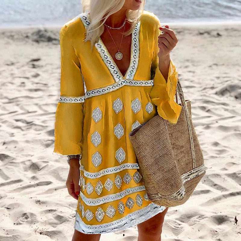 Elegantes Midikleid mit langen Ärmeln von Fudus