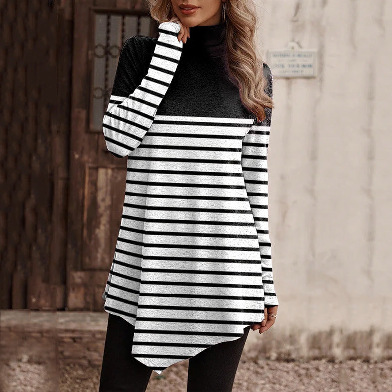 Damen Tunika mit floralem Design und hohem Kragen Krohn-e