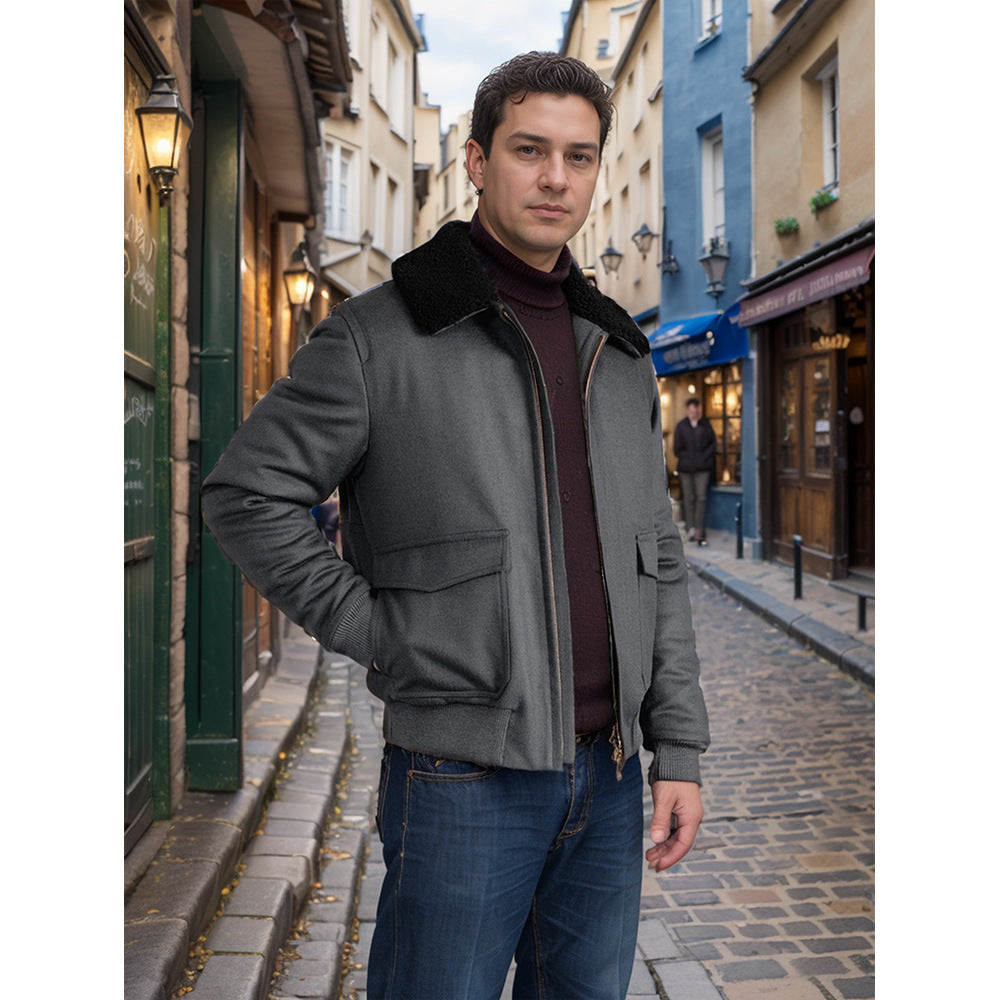 Herren trendige und warme Bikerjacke Krohn-e