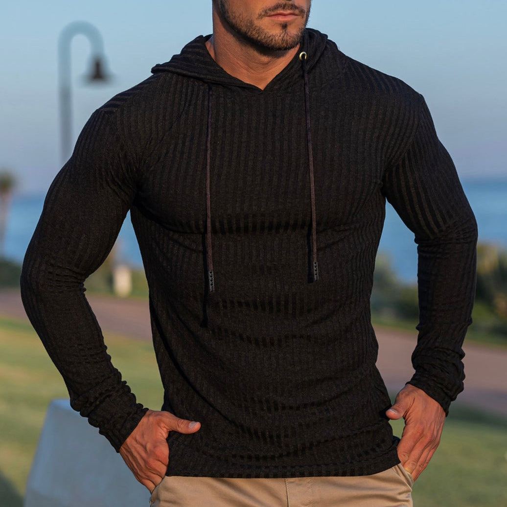Herren Kapuzenpullover mit trendigem Rippdesign Krohn-e