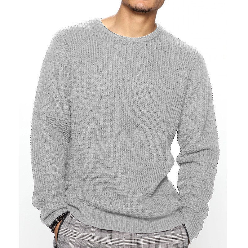 Herren komfortabler Strickpullover mit modischem Wabenmuster Krohn-e