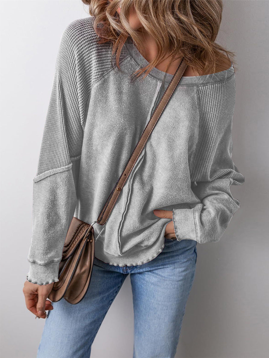 Damen lässiger Pullover mit weitem Ausschnitt Krohn-e