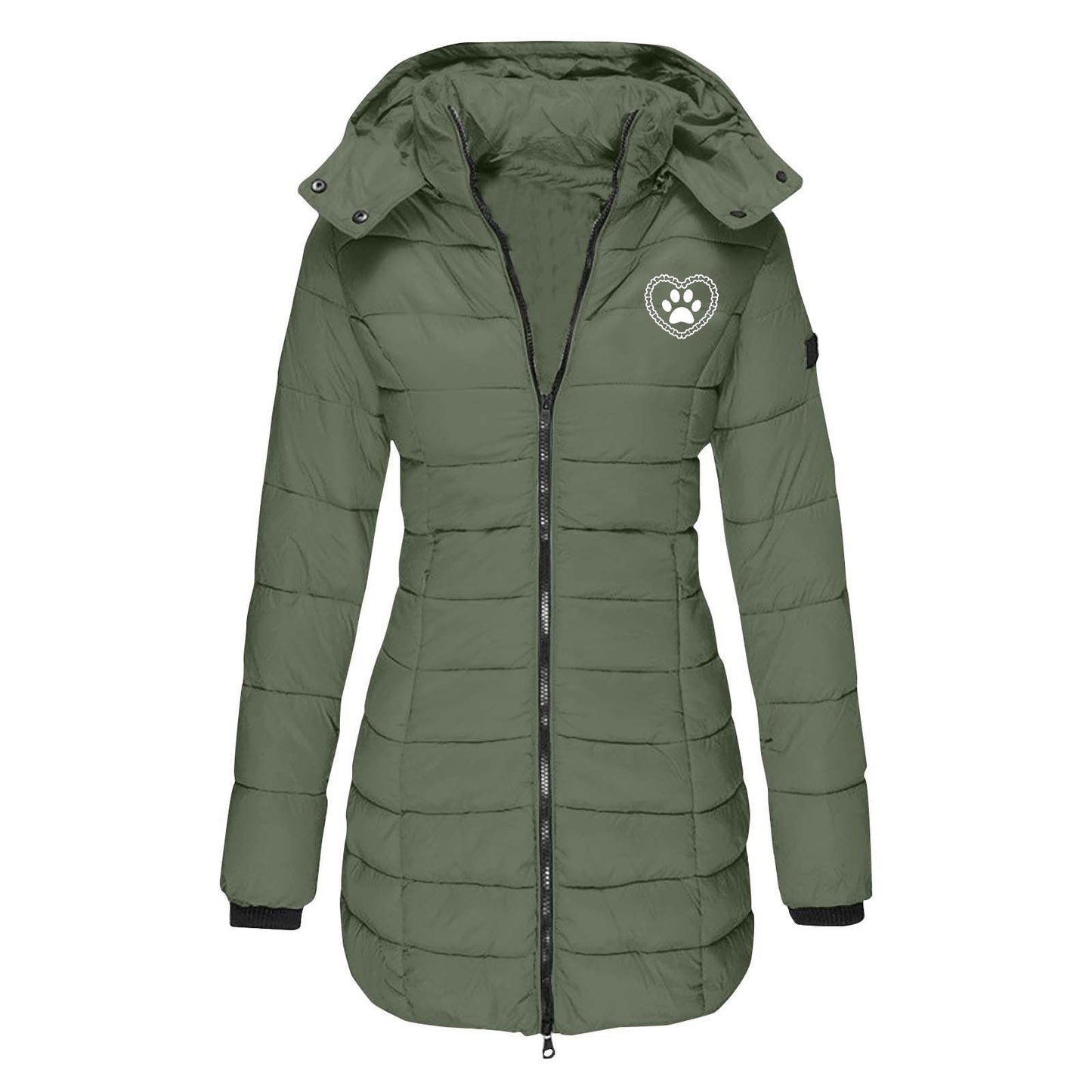 Damen gefütterte Übergangsjacke mit abnehmbarer Kapuze Krohn-e