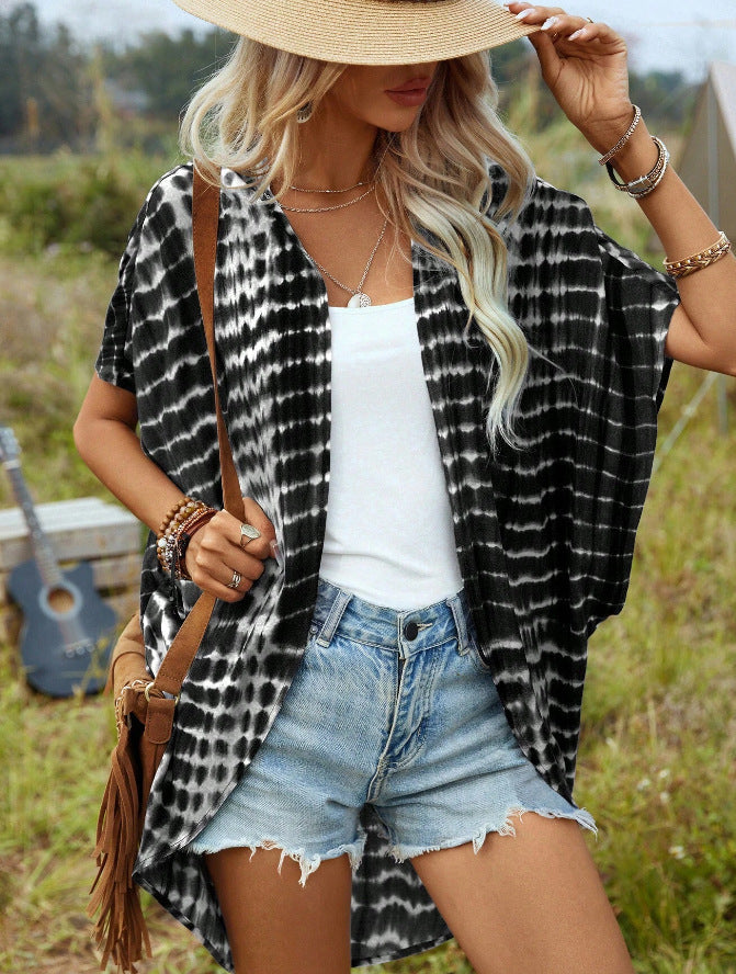 Damen Leichtes Kimono mit modernem Batikdesign Krohn-e