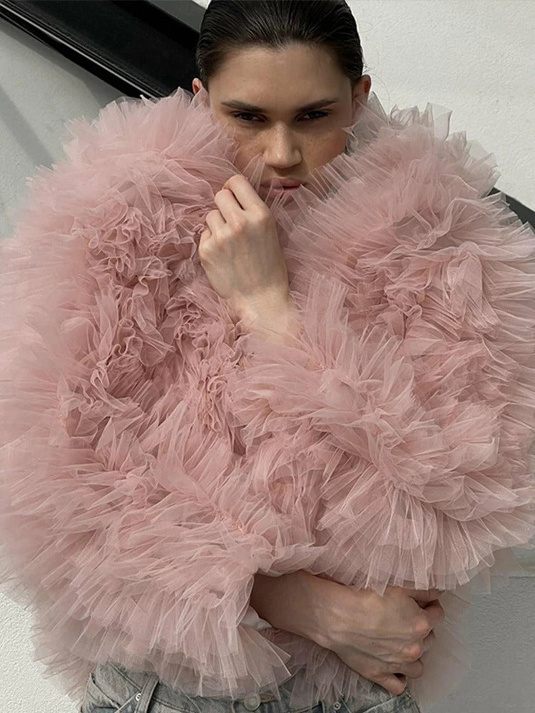 Damen Voluminöse Tülljacke Krohn-e