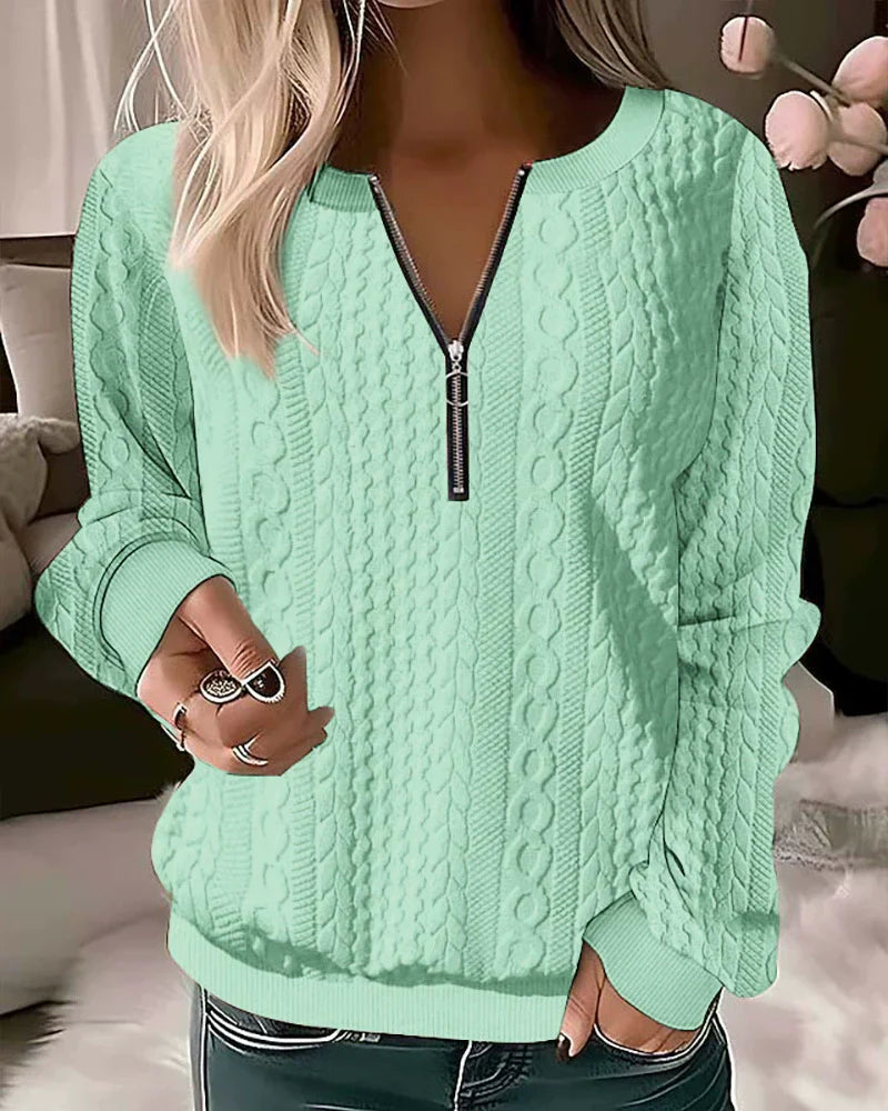 Krohn-e | Reißverschluss Sweatshirt Freizeitkleidung