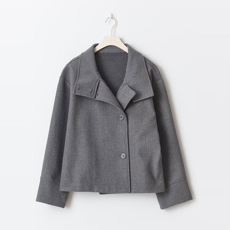 Damen modische Wolljacke mit strukturiertem Kragen und elegantem Schnitt Krohn-e