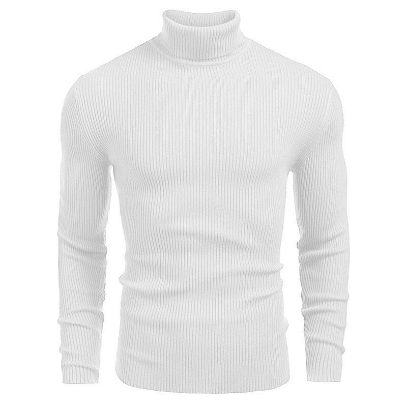 Herren eleganter Rollkragenpullover aus ribbed Strick Krohn-e