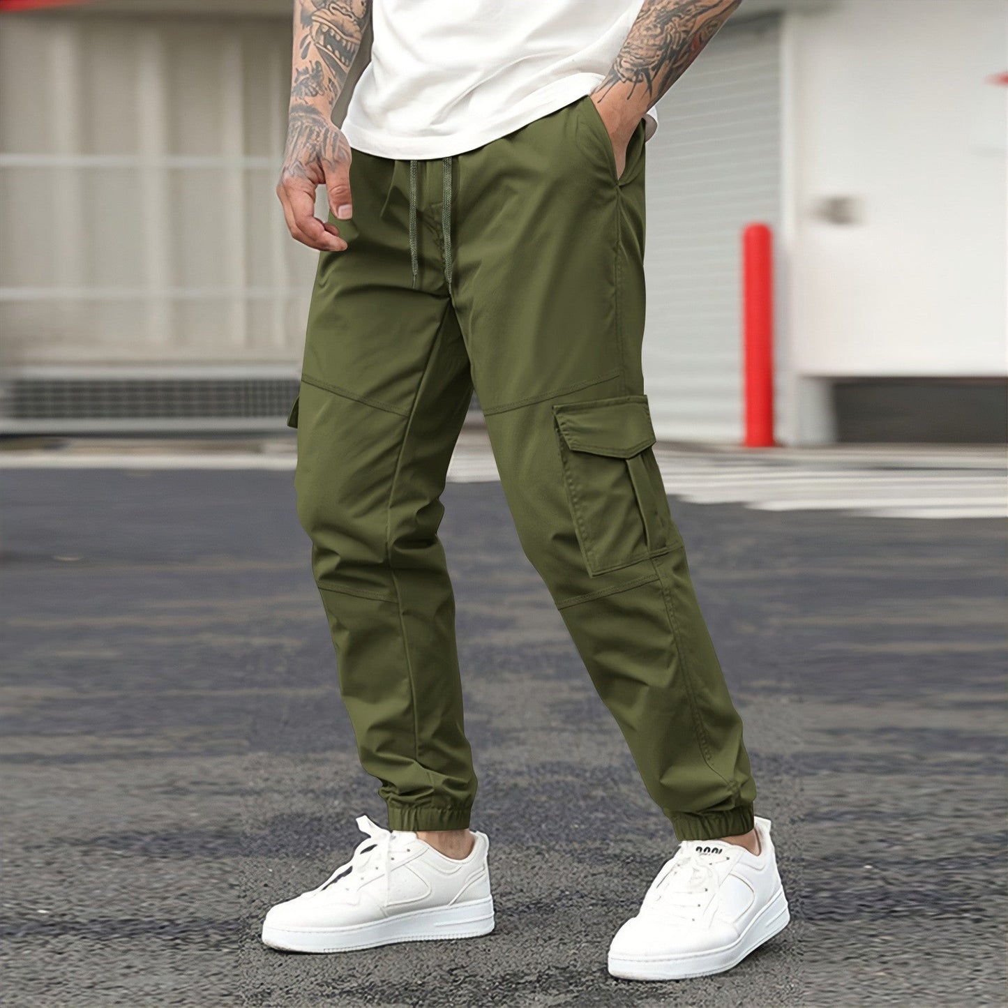 Herren Cargo-Jogginghose mit elastischem Bund und praktischen Cargotaschen Krohn-e