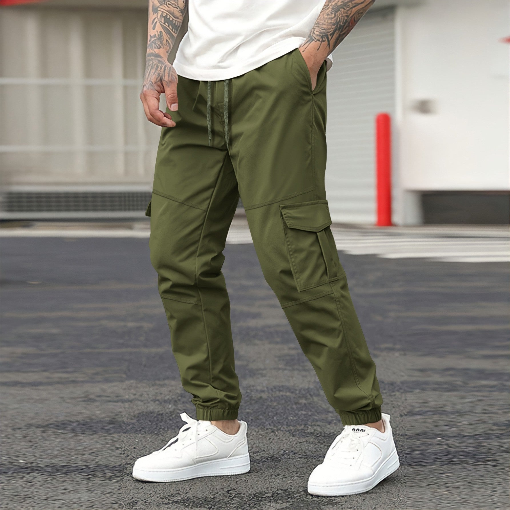 Herren Cargo-Jogginghose mit elastischem Bund und praktischen Cargotaschen Krohn-e
