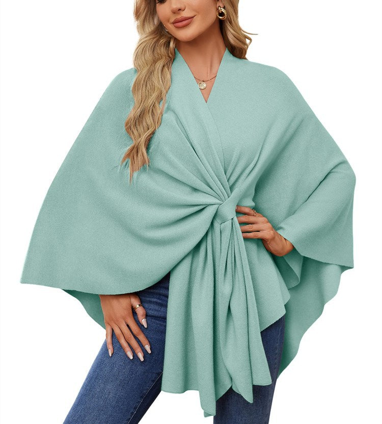 Damen Eleganter Wickelpullover mit asymmetrischem Schnitt Krohn-e