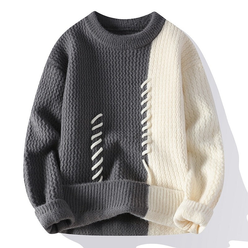 Damen Strukturierter Pullover mit einzigartigem Design und gewebtem Muster Krohn-e