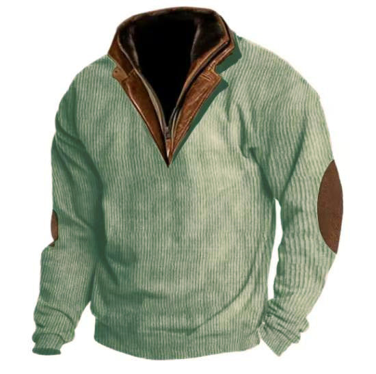 Herren Strickpullover mit details und hohem Kragen Krohn-e
