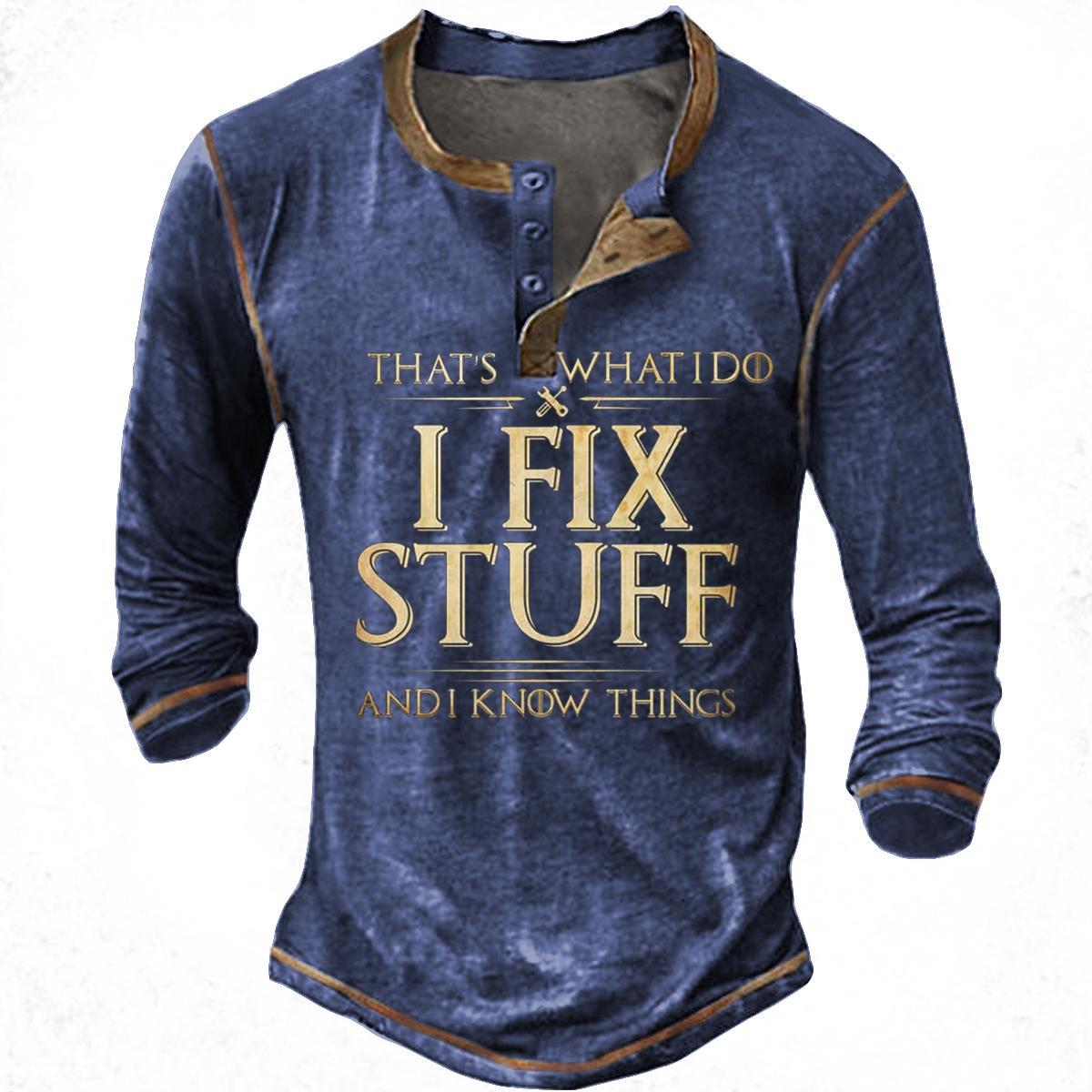 Herren lässiges Langarmshirt mit motivierendem Druck Krohn-e