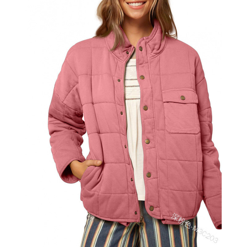 Damen Steppjacke mit dekorativem Knopf Krohn-e