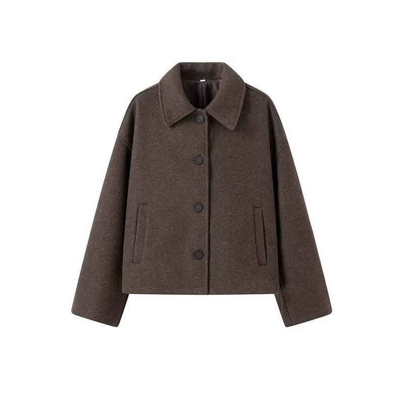 Damen lässige und stylische Wolldeckjacke Krohn-e